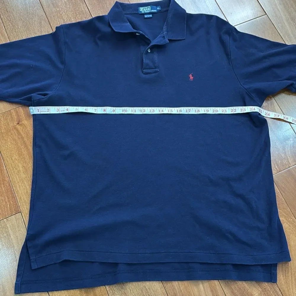Polo by Ralph Lauren Men's Navy Blue‎ Cotton Polo Shirt Size XL